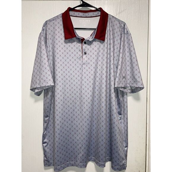 Other - Maelreg Mens Golf Performance‎ Polo Short Sleeve Shirt Size XXL Full Print